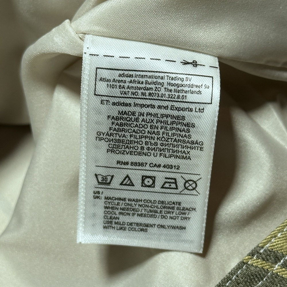 NEW Adidas Flannel Shirt Rain Jacket Mens XL Yellow Plaid Water Repellent NWT - Picture 7 of 14